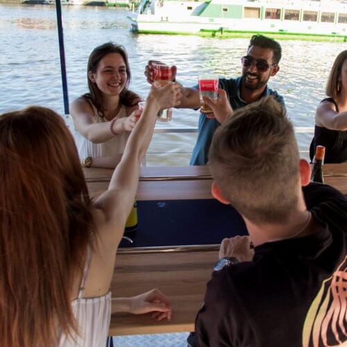 Beer Boat Barcelona Stag