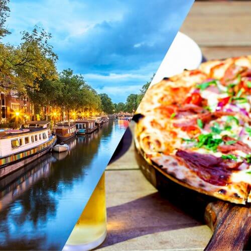 Amsterdam Stag Do Activities Boat Cruise with Pizza