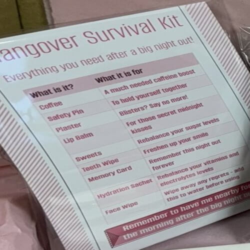 Hangover Survival Kit Bath Birthday