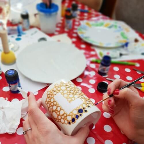 Newquay Hen Do Activities Mobile Ceramic Painting