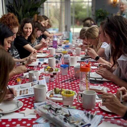 Mobile Ceramic Painting Bath Party