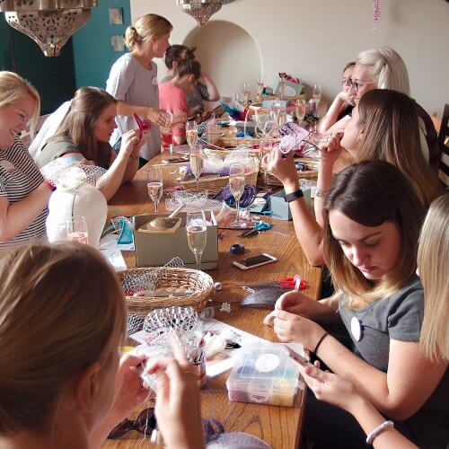 Milton Keynes Hen Do Activities Mobile Fascinator Making