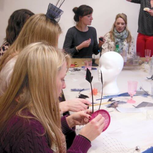 Party Night Activities Mobile Fascinator Making