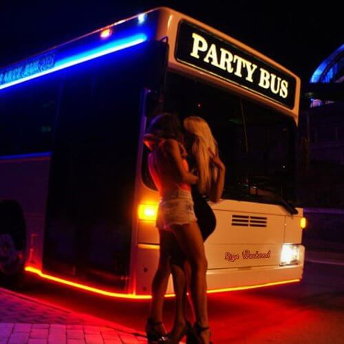 Party Bus with Lesbian Show Riga Stag