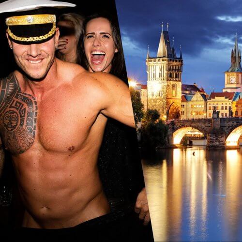 Prague Hen Do Activities Boat Cruise with Male Stripper