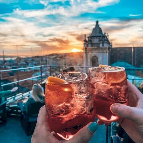 Rooftop Cocktail Making Lisbon Hen