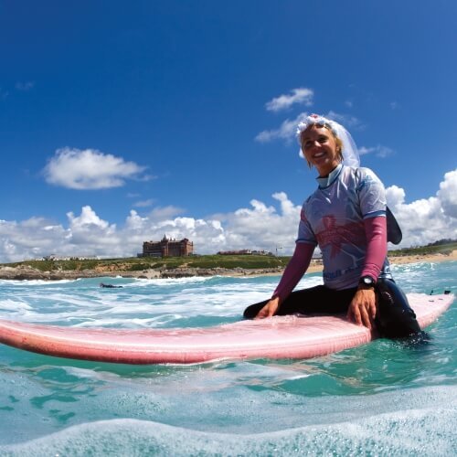 Surfing Newcastle Stag